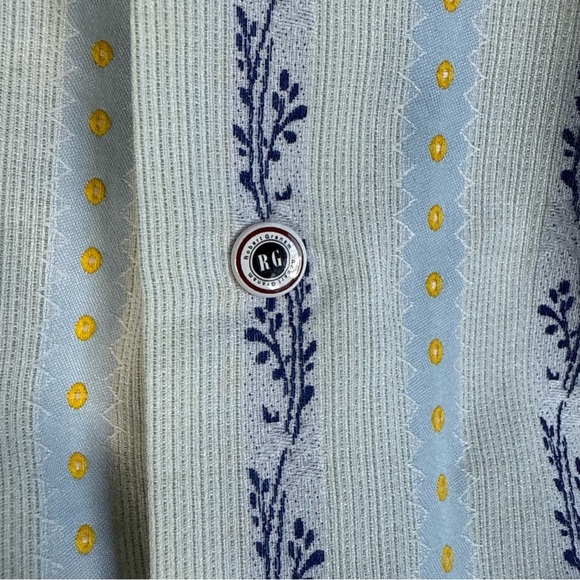 BNWT Robert Graham White and Blue Patterned Shirt Large 100% Cotton - Picture 11 of 14